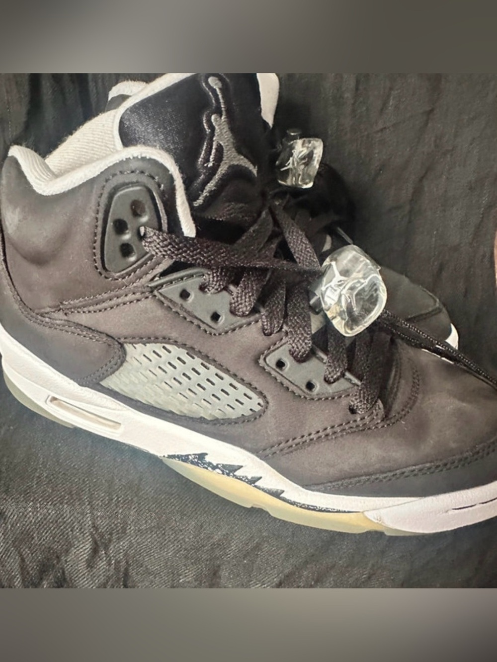 Kids Black Athletic High-Top Sneakers